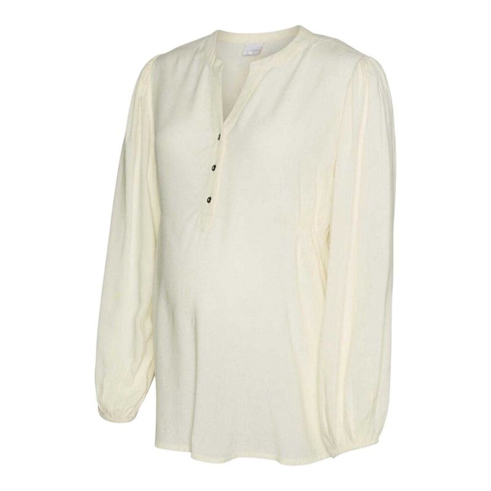 Mamalicious Womens/Ladies Lia Maternity Long-Sleeved Blouse / Birch